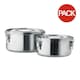 image 1 of MidOcean Elles Stainless Steel Lunch Box (Pack of 2) - Matt Silver - One Size
