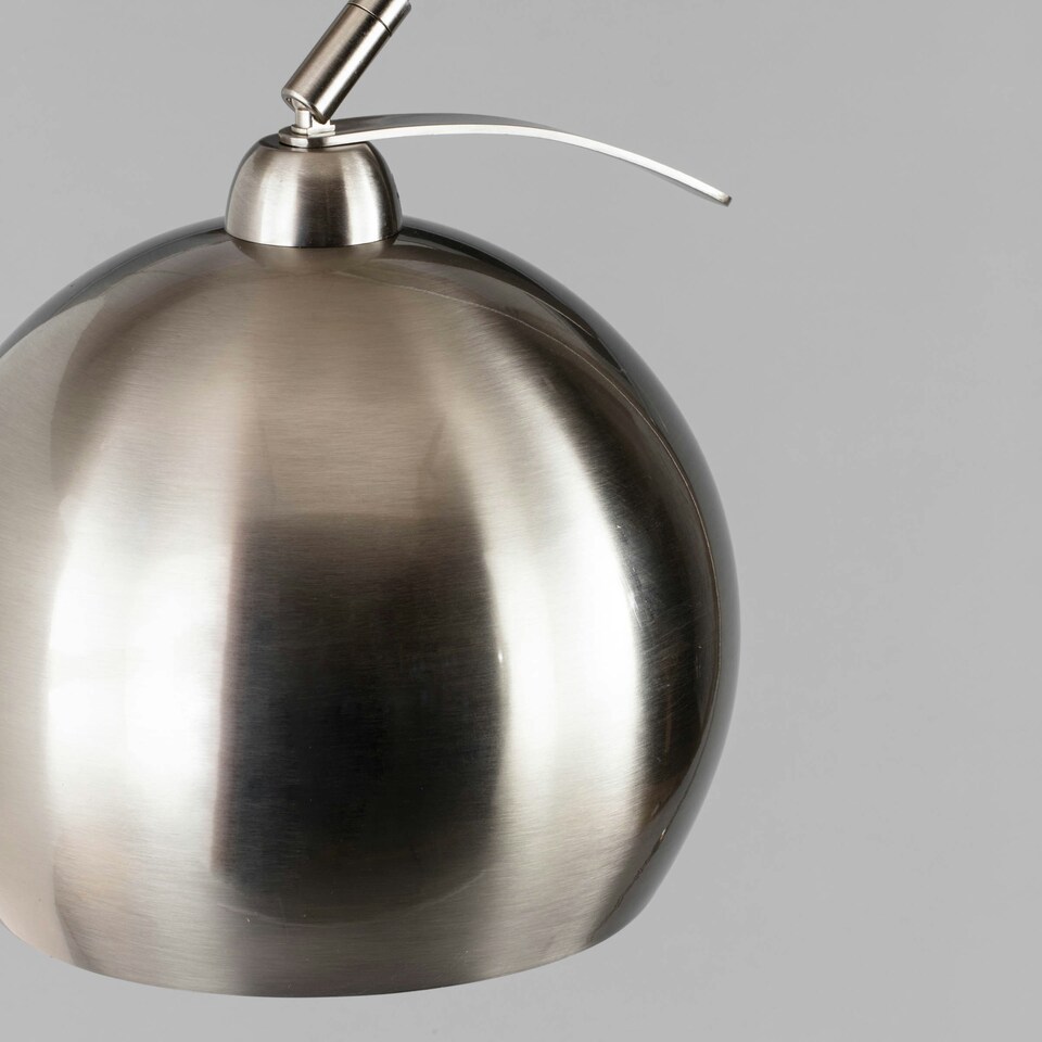 image 1 of BHS Benson Curved Floor Lamp | Silver | Silver | 1