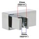 image 8 of SPARES2GO Shower Head Wall Clamp Adjustable Square Angled Chrome Bracket Handset Holder Silver