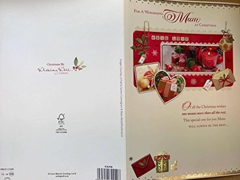 image 1 of Nice Verse Gold Foil Quality New Xmas Greeting Card - MUM AT CHRISTMAS