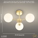 image 6 of Contemporary Chic Polished Gold Ceiling Light with Opal White Globe Glass Shades | Gold | Gold | 1