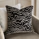image 1 of Paoletti Tierra Cut Velvet Cushion | Black | Jet