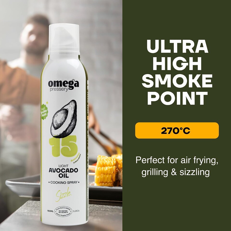 image 1 of Omega Pressery Light Avocado Oil Cooking Spray 150ml