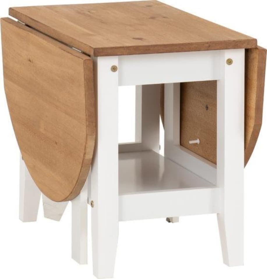 image 1 of Santos Drop Leaf Extending Coffee Table White
