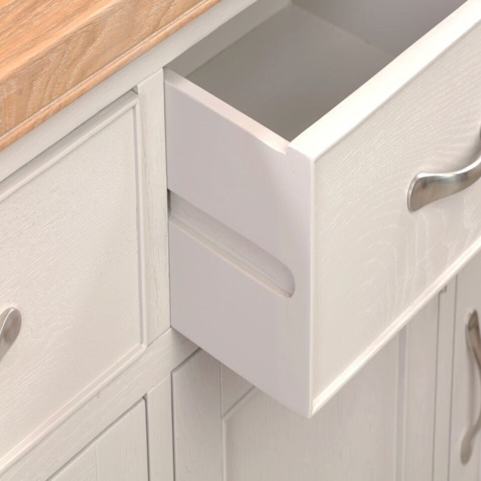 image 1 of Bologna Painted 3 Door 3 Drawer Sideboard - L44 x W150 x H86 cm Brown