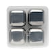 image 3 of XD Collection Stainless Steel Reusable Ice Cube Tray (Pack of 4) - Silver - One Size Silver