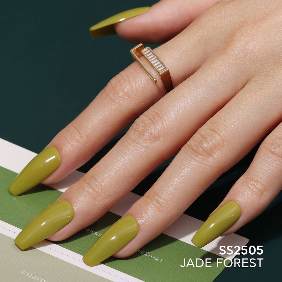 image 1 of Bluesky Green Gel Polish - Jade Forest 10ml | Green