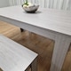 image 4 of Modern Rectangle Grey Dining Table Set With 2 Benches Dining Room Furniture | Grey | One Size