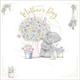 image 4 of Bear With Vase Of Flowers Mother's Day Card