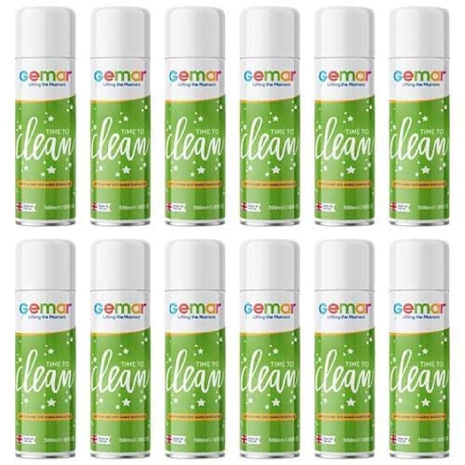 Time to Clean Latex Balloon Spray 500ml - Pack of 12 Multi