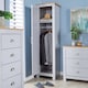 image 5 of Wardrobe 1 Door Hanging Rail Wood Bedroom Furniture Storage Unit | Grey