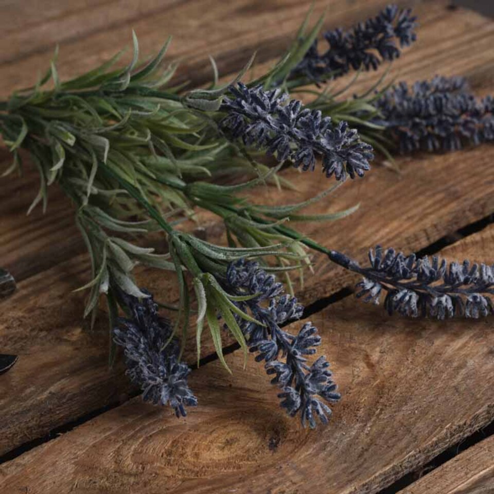 image 1 of Small Lavender Spray Artificial Flower - Plastic - L25 x W25 x H34 cm - Purple
