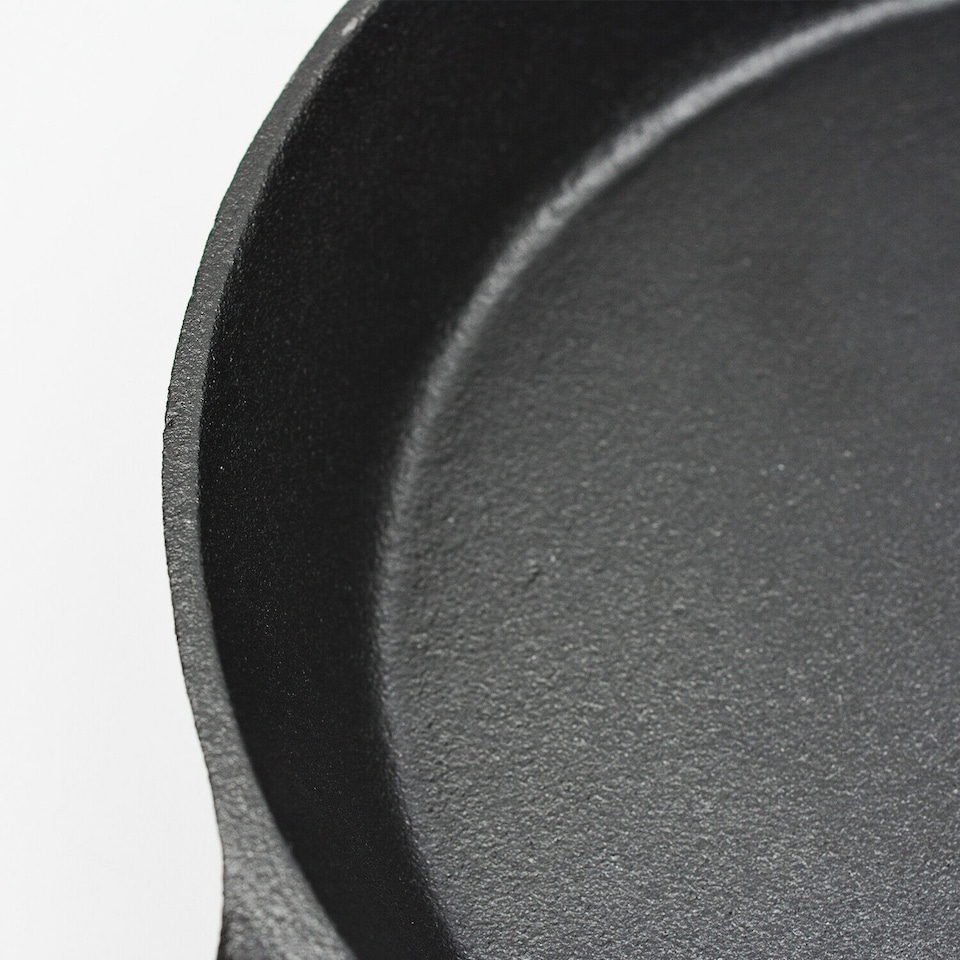 image 1 of Toque Frying Pan Non Stick Cast Iron 30cm Steak Skillet Round BBQ Grill Camping