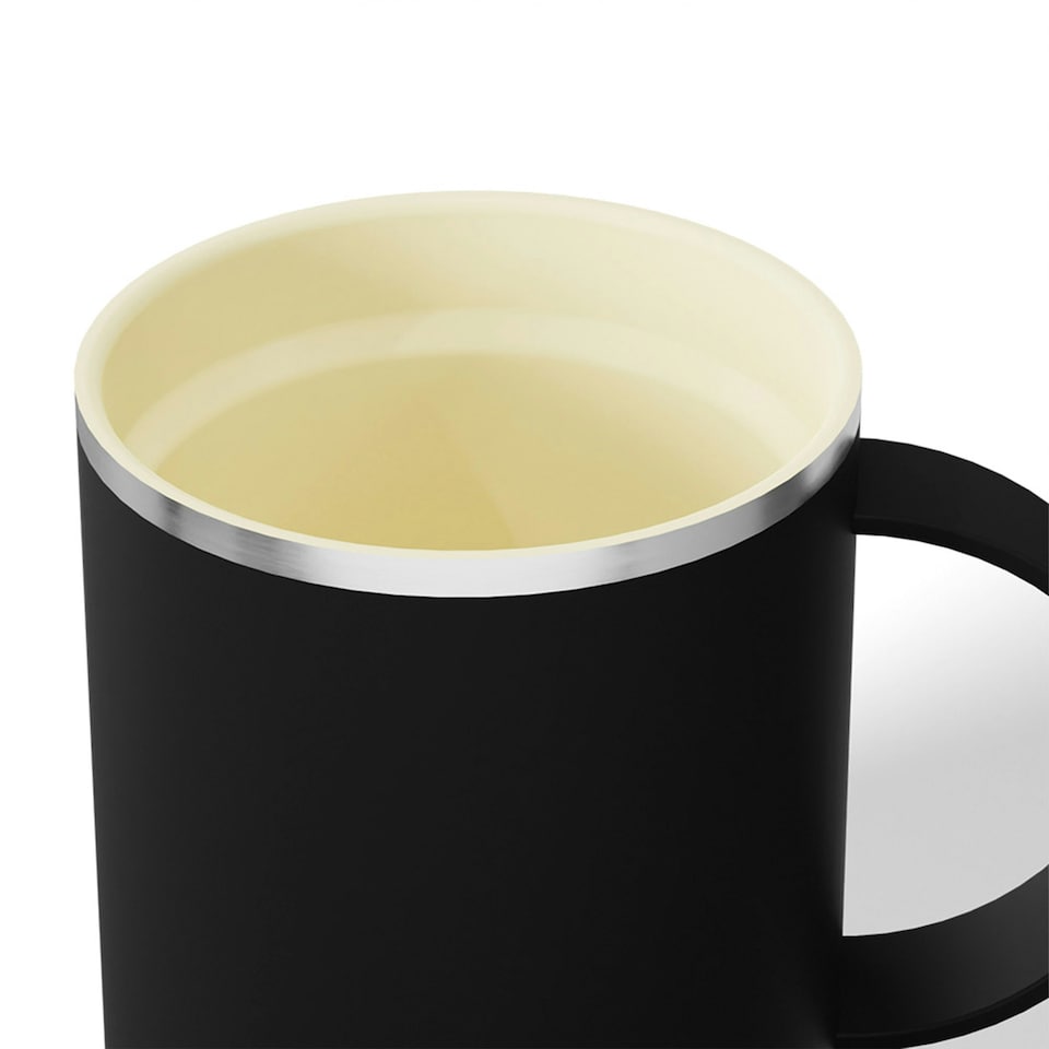 image 1 of Asobu Ultimate Stainless Steel Ceramic Inner Coating Mug 400ml Baby Black | Multi | 1