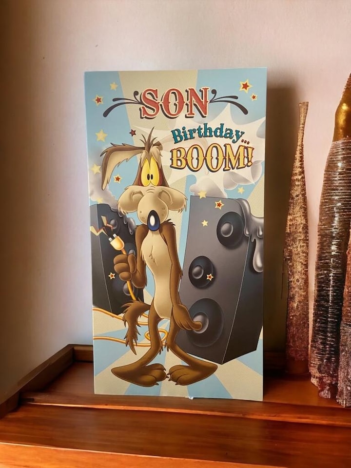 image 1 of Looney Tunes Son Birthday Boom Card Funny