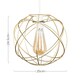 image 4 of ValueLights Rutherford Gold Ceiling Pendant Light Shade & Bulb