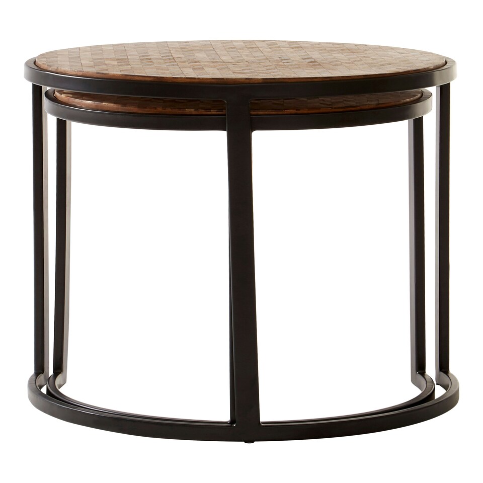 image 1 of Interiors By Premier Sturdy Chevron Side Tables, Durable Side Table By Couch For Livingroom, Versatile Small Table For Outdoor