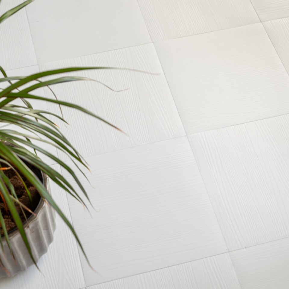 image 1 of d-c-fix Whitewood 30.48 x 30.48cm Self-adhesive Vinyl Floor Tiles Pack 33 (3sqm)
