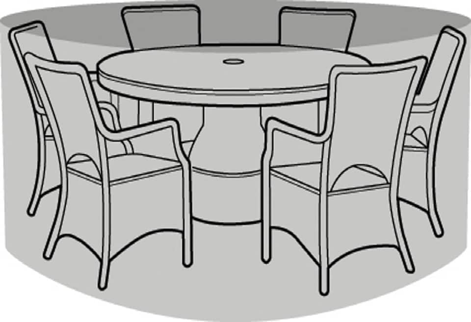 image 1 of Round 6 Seater Furniture Set Protective Cover in Green | Green