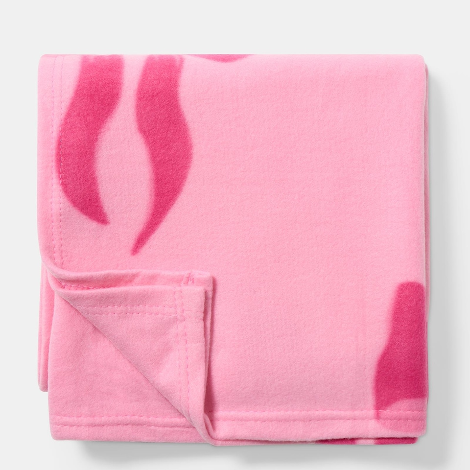 image 1 of OHS Bows Polar Fleece Soft Warm Throw Blanket | Pink | Hot Pink | One Size