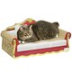 image 1 of PawHut Cat Scratcher Lounge Sofa Cardboard with Catnip, 58 x 29.5 x 29cm