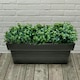 image 3 of Primrose Zinc Edge Trough Outdoor Garden Planter in Pewter Small 40cm
