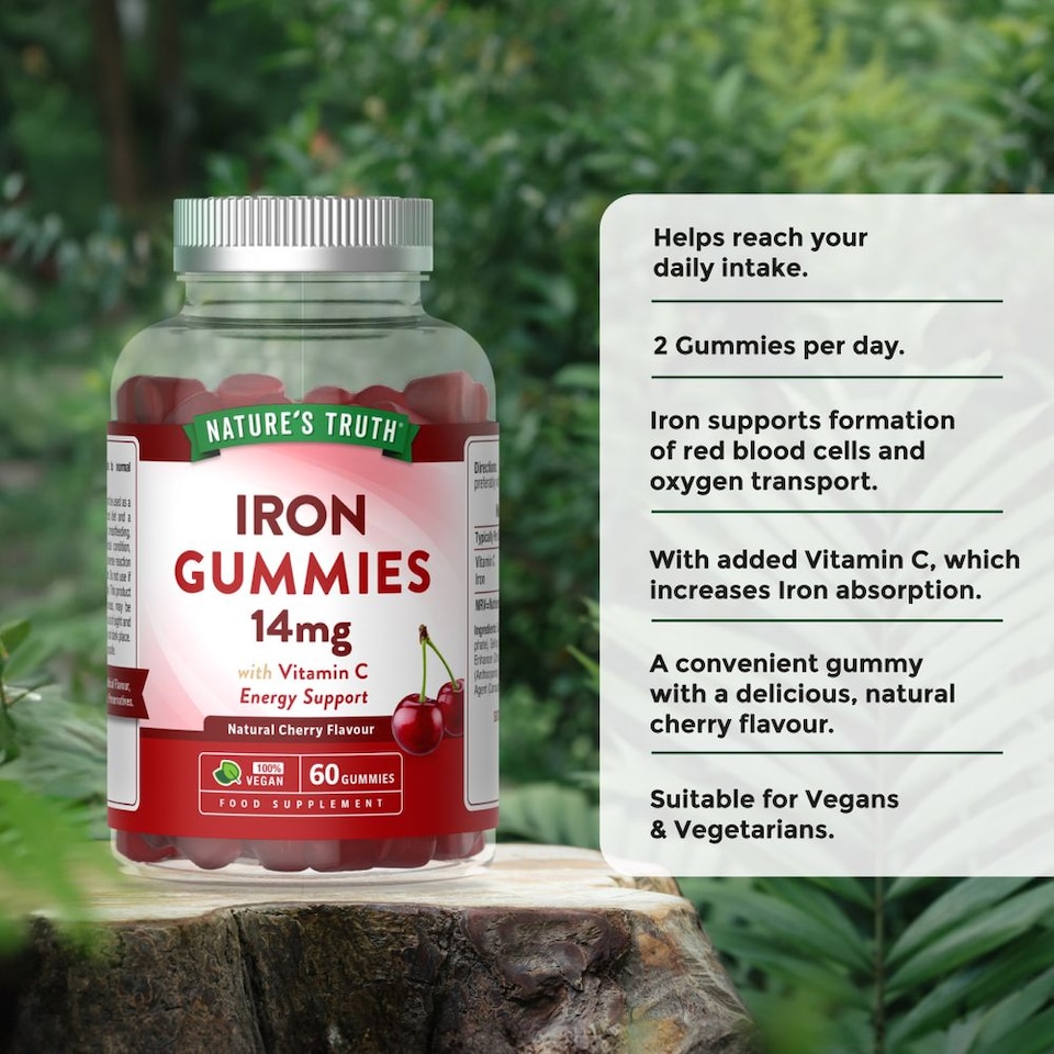 image 1 of Iron 14 mg with Vitamin C | 60 Gummies | Nature's Truth