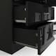 image 7 of FWStyle Chilton Combination Wardrobe 2 Door 2 Drawer - Black Gloss Front Black