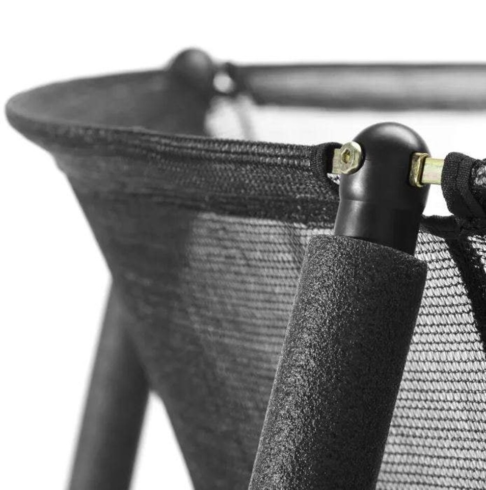 image 1 of 10ft x 7ft Salta Black Rectangular Comfort Edition Inground Trampoline with Enclosure