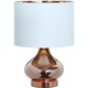 image 1 of Clarissa - 40cm Gold Glass Table Lamp with White Shade Gold | White