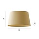 image 7 of ValueLights Aspen Small Natural Tapered Ceiling Lamp Shade Cream