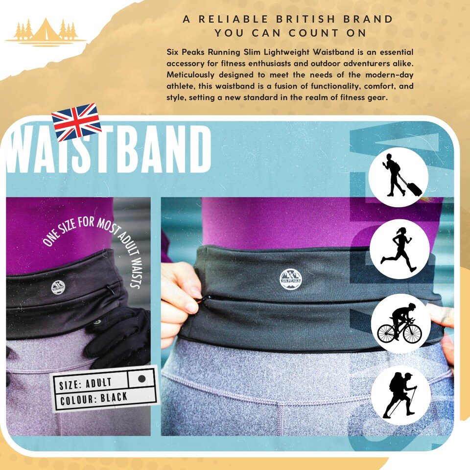 image 1 of Six Peaks Running Slim Lightweight Waistband