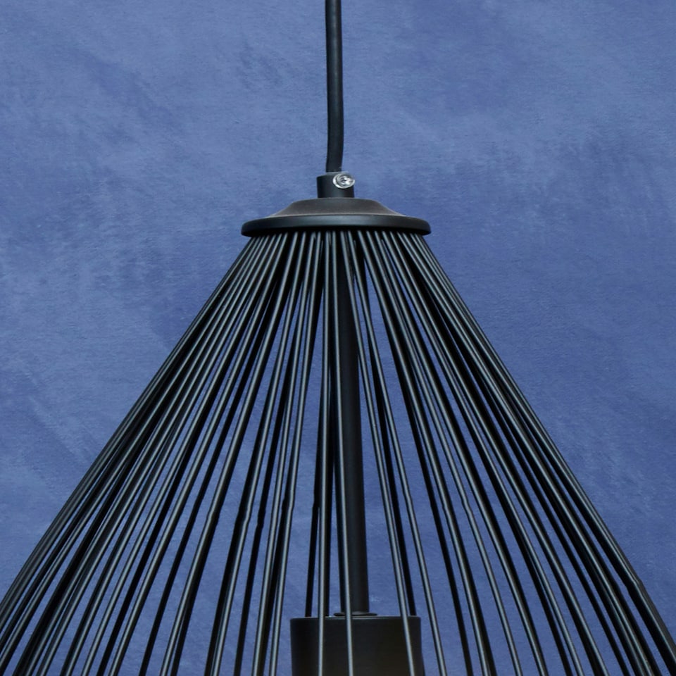 image 1 of Interiors by Premier Sleek Teardrop Black Finish Pendant Light, Effortlessly Maintained Down Light Wall, Sturdy Ceiling Light