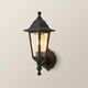 image 6 of ValueLights Black Traditional Wired Outdoor Security Lantern Wall Light