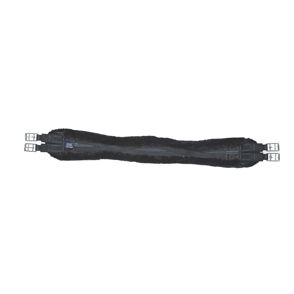 image 1 of Shires Performance Elasticated SupaFleece Contour Horse Girth - Black - 30in