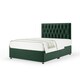 image 1 of Memory Maestro Memory Foam Green Plush Velvet Divan Set And Lona Headboard Double
