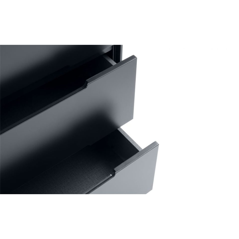 image 1 of Retro Anthracite Chest - 3 Drawers