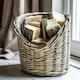 image 2 of Wicker Log Basket Round N/A