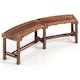 image 1 of COSTWAY Patio Curved Bench Solid Wood Fire Pit Bench for 2-3 People