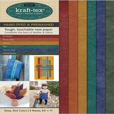 kraft-tex Designer Sampler 6 Deep, Rich Colors Hand-Dyed & Prewashed by C&T Publishing