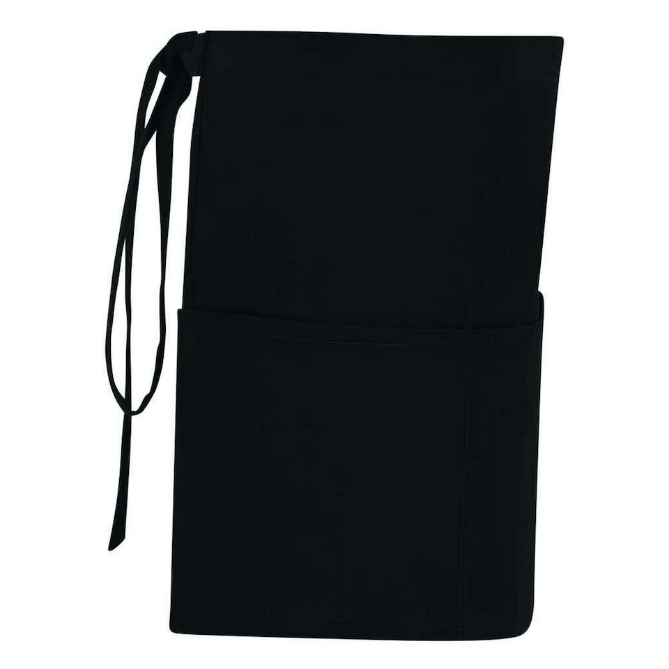 image 1 of Brand Lab Unisex Adult Organic Front Pocket Short Apron - Black - One Size