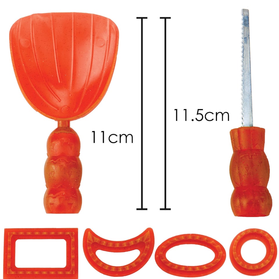 image 1 of VFM e-Store 6-Piece Halloween Pumpkin Carving Set - Carver, Scoop, 4 Cutting Shapes