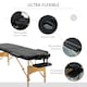 image 5 of HOMCOM Wooden Folding Spa Beauty Massage Table w/ 2 Sections, Carry Bag, Black