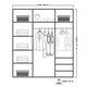 image 3 of Sliding Wardrobes 4U Full Mirror Sliding Wardrobe - Modern Bedroom Storage in 150cm, 203cm and 250cm | Black | Black200cm
