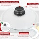 image 6 of SPARES2GO Glass Cookware Lid + Curved Handle Tempered Pan Pot Dish Cover Replacement Kit (20cm)