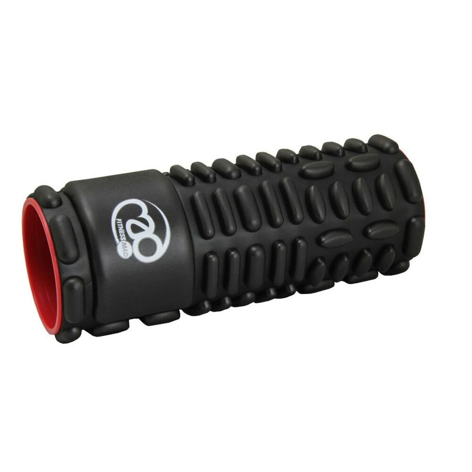 image 1 of Fitness Mad Vari Massage Foam Roller - Black/Red - 32cm x 12cm