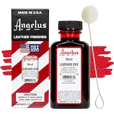 Angelus Leather Dye - Permanent Deep Penetrating Colour Change 3oz | Red | Red