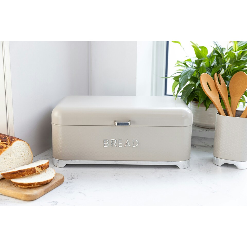 image 1 of Lovello Bread Bin Latte Cream Textured