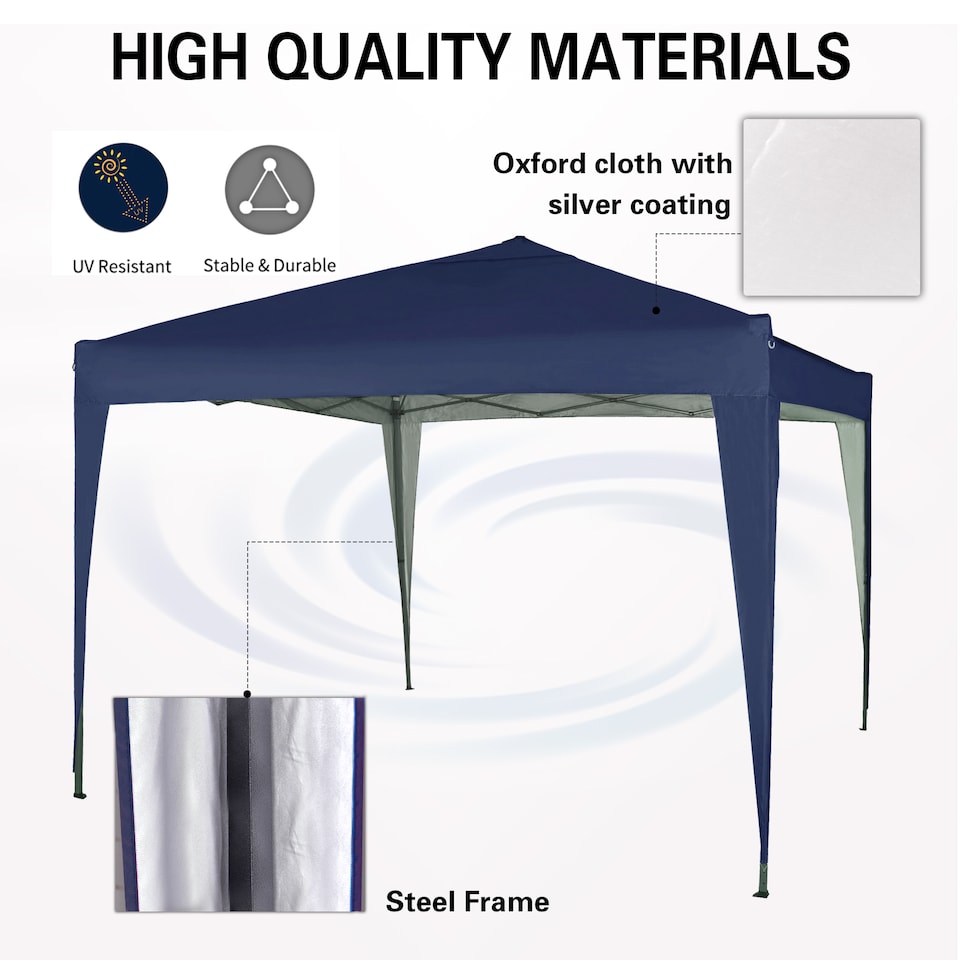 image 1 of MCC Direct 2X2 Pop up Blue Gazebo | Brown | Blue
