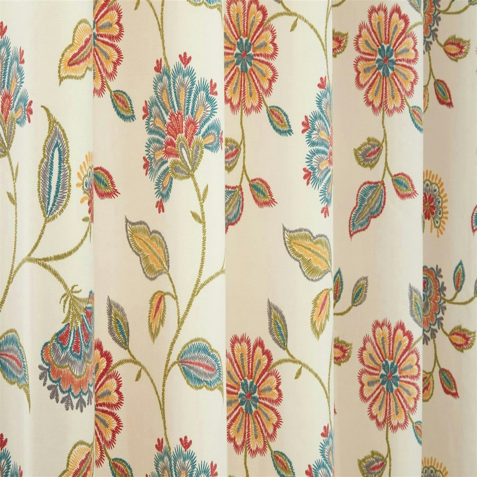 image 1 of Shelley Eyelet Curtains - Multi - 229x229cm